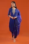 Buy Samyukta Singhania Blue Organza, Silk Organza, Shantoon Embroidery, Beads, Zari, Kurta Pant Set at Aza Fashions Buy_Samyukta Singhania_Blue Organza, Silk Organza, Shantoon Embroidery, Beads, Zari, Kurta Pant Set _at_Aza_Fashions