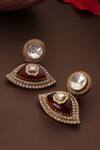 Buy_Swabhimann_Red Stones, Faux Diamonds Kundan And Embellished Danglers _Online_at_Aza_Fashions