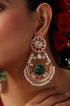 Swabhimann_Multi Color Pearls, Stones, Embellished Chandbali Earrings _Online_at_Aza_Fashions