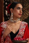 Buy_Swabhimann_Multi Color Pearls, Stones, Beads Embellished Choker Set _at_Aza_Fashions