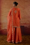 Shop Vinita Bhansali Orange , Organza Embroidery, Mirrors, Zari, Parinaaz Kurta Sharara Set at Aza Fashions Shop_Vinita Bhansali_Orange , Organza Embroidery, Mirrors, Zari, Parinaaz Kurta Sharara Set _at_Aza_Fashions