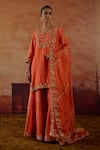 Buy Vinita Bhansali Orange , Organza Embroidery, Mirrors, Zari, Parinaaz Kurta Sharara Set at Aza Fashions Buy_Vinita Bhansali_Orange , Organza Embroidery, Mirrors, Zari, Parinaaz Kurta Sharara Set _at_Aza_Fashions