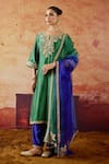 Buy Vinita Bhansali Green , Organza Embroidery, Sequins, Gota Patti Pankhuri Kurta Set Online at Aza Fashions Buy_Vinita Bhansali_Green , Organza Embroidery, Sequins, Gota Patti Pankhuri Kurta Set _Online_at_Aza_Fashions