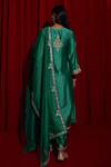 Shop Vinita Bhansali Green , Organza Embroidery, Sequins, Pearls, Metallic Hiral Kurta Set at Aza Fashions Shop_Vinita Bhansali_Green , Organza Embroidery, Sequins, Pearls, Metallic Hiral Kurta Set _at_Aza_Fashions