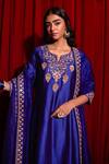 Buy Vinita Bhansali Blue , Organza Embroidery, Metallic Thread, Zari Round Aavya Kurta Set Online at Aza Fashions Buy_Vinita Bhansali_Blue , Organza Embroidery, Metallic Thread, Zari Round Aavya Kurta Set _Online_at_Aza_Fashions