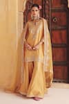 Buy Vinita Bhansali Mustard , Organza Embroidery, Zari, Amara Hand Kurta Sharara Set at Aza Fashions Buy_Vinita Bhansali_Mustard , Organza Embroidery, Zari, Amara Hand Kurta Sharara Set _at_Aza_Fashions