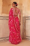 Shop Vinita Bhansali Pink Silk Embroidery, Sequins, Zari Sweetheart Neck Falguni Saree With Blouse at Aza Fashions Shop_Vinita Bhansali_Pink Silk Embroidery, Sequins, Zari Sweetheart Neck Falguni Saree With Blouse _at_Aza_Fashions