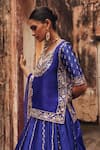 Buy Vinita Bhansali Blue , Organza Embroidery, Zari, Metallic Aavya Kurta Lehenga Set Online at Aza Fashions Buy_Vinita Bhansali_Blue , Organza Embroidery, Zari, Metallic Aavya Kurta Lehenga Set _Online_at_Aza_Fashions