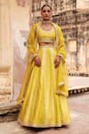 Buy Vinita Bhansali Green , Organza Embroidery, Sequins, Zari, Ravya Hand Lehenga Set at Aza Fashions Buy_Vinita Bhansali_Green , Organza Embroidery, Sequins, Zari, Ravya Hand Lehenga Set _at_Aza_Fashions