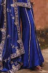 Vinita Bhansali Blue Silk Embroidery, Zari, Sequins, Metallic Krisha Hand Kurta Sharara Set Online at Aza Fashions Vinita Bhansali_Blue Silk Embroidery, Zari, Sequins, Metallic Krisha Hand Kurta Sharara Set _Online_at_Aza_Fashions