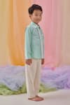 Littleens_Mint Cotton Furin Summer Sea Green Shirt _at_Aza_Fashions