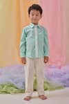 Buy_Littleens_Mint Cotton Furin Summer Sea Green Shirt 