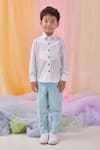 Buy_Littleens_White Cotton Otis The Wealthy Shirt _at_Aza_Fashions