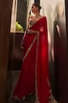 Buy Tamanna Punjabi Kapoor Red Crepe Zari, Beads, Pearls, Embroidery, Embellished Saree With Blouse at Aza Fashions Buy_Tamanna Punjabi Kapoor_Red Crepe Zari, Beads, Pearls, Embroidery, Embellished Saree With Blouse _at_Aza_Fashions