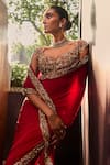 Buy Tamanna Punjabi Kapoor Red Crepe Zari, Beads, Pearls, Embroidery, Embellished Saree With Blouse Online at Aza Fashions Buy_Tamanna Punjabi Kapoor_Red Crepe Zari, Beads, Pearls, Embroidery, Embellished Saree With Blouse _Online_at_Aza_Fashions