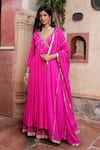 Buy Nazar By Indu Fuchsia Cotton, Silk Mirrors, Gota Patti Work Angrakha Anarkali Gharara Set at Aza Fashions Buy_Nazar By Indu_Fuchsia Cotton, Silk Mirrors, Gota Patti Work Angrakha Anarkali Gharara Set _at_Aza_Fashions
