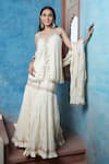 Buy Nazar By Indu Ivory Cotton Mirrors, Embroidery, Gota Patti Scoop Strappy Kurta Sharara Set Online at Aza Fashions Buy_Nazar By Indu_Ivory Cotton Mirrors, Embroidery, Gota Patti Scoop Strappy Kurta Sharara Set _Online_at_Aza_Fashions