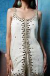 Shop Nazar By Indu Ivory Cotton Mirrors, Embroidery, Gota Patti Scoop Strappy Kurta Sharara Set Online at Aza Fashions Shop_Nazar By Indu_Ivory Cotton Mirrors, Embroidery, Gota Patti Scoop Strappy Kurta Sharara Set _Online_at_Aza_Fashions