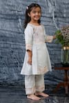 Buy_MI Dulce AN'YA_Silver Tissue, Silk Sequins, Zari Constellation Embroidered Kurta Set _Online_at_Aza_Fashions