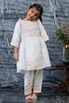 Buy_MI Dulce AN'YA_Silver Tissue, Silk Sequins, Zari Constellation Embroidered Kurta Set _at_Aza_Fashions