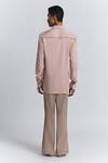 Shop_Line Out Line_Pink Tencel, Twill Embroidery Axis Shirt _at_Aza_Fashions