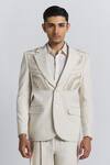 Buy Line Out Line Ivory Cut Work, Embroidery Laser Blazer at Aza Fashions Buy_Line Out Line_Ivory Cut Work, Embroidery Laser Blazer _at_Aza_Fashions