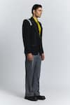 Shop_Line Out Line_Black Suiting Urban Frame Blazer _Online_at_Aza_Fashions