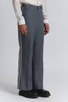 Shop Line Out Line Gray Denim Piping Geofaceted Pant Online at Aza Fashions Shop_Line Out Line_Gray Denim Piping Geofaceted Pant _Online_at_Aza_Fashions