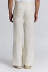 Shop Line Out Line Ivory Denim Modulus Pleat Trouser at Aza Fashions Shop_Line Out Line_Ivory Denim Modulus Pleat Trouser _at_Aza_Fashions