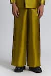 Line Out Line Yellow Polyester The Neo Pant Online at Aza Fashions Line Out Line_Yellow Polyester The Neo Pant _Online_at_Aza_Fashions