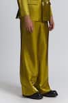 Buy Line Out Line Yellow Polyester The Neo Pant Online at Aza Fashions Buy_Line Out Line_Yellow Polyester The Neo Pant _Online_at_Aza_Fashions