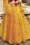Buy_Amaltas Couture_Yellow Organza, Silk Zari, Sequins, Embroidery Sweetheart Weaving Lehenga Set _Online_at_Aza_Fashions