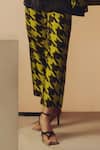 Kavya Singh Kundu_Green Silk Jacob Houndstooth Blazer And Pant Set _Online_at_Aza_Fashions
