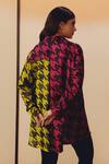 Shop_Kavya Singh Kundu_Pink Silk Collared Jones Hand Block Print Shirt _at_Aza_Fashions