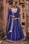 Buy Vinita Bhansali Blue , Organza Embroidery, Zari, Metallic Aavya Kurta Lehenga Set at Aza Fashions Buy_Vinita Bhansali_Blue , Organza Embroidery, Zari, Metallic Aavya Kurta Lehenga Set _at_Aza_Fashions