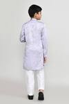 Shop_Petite Pomme_Purple Silk, Shantoon Embroidery, Mirrors Thread And Work Kurta Pant Set _at_Aza_Fashions