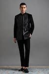 Buy Gargee Designers Black Velvet Beads, Sequins Kaalratna Jodhpuri Pant Set at Aza Fashions Buy_Gargee Designers_Black Velvet Beads, Sequins Kaalratna Jodhpuri Pant Set _at_Aza_Fashions