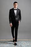 Buy Gargee Designers Black Polyester Kshitij Tuxedo Pant Set at Aza Fashions Buy_Gargee Designers_Black Polyester Kshitij Tuxedo Pant Set _at_Aza_Fashions