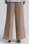 Shop_Line Out Line_Beige Denim Wide Legged Trouser _at_Aza_Fashions