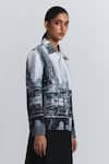 Buy Line Out Line Black Cotton, Linen Collared Cityscape Print Shacket Online at Aza Fashions Buy_Line Out Line_Black Cotton, Linen Collared Cityscape Print Shacket _Online_at_Aza_Fashions