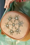 Buy_Araani Design_Beige Embroidery, Tassels, Mirrors, Beads Jhilmil Cutdana Hand Sling Bag _Online_at_Aza_Fashions