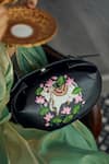 Buy_Araani Design_Black Embroidery, Beads, Sequins Kamdhenu Reshamdozi Hand Bag _at_Aza_Fashions