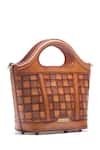 Buy Araani Design Brown Weave Textured Basket Bag at Aza Fashions Buy_Araani Design_Brown Weave Textured Basket Bag _at_Aza_Fashions