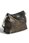 Shop Araani Design Black Luxury Foiled Baguette Bag at Aza Fashions Shop_Araani Design_Black Luxury Foiled Baguette Bag _at_Aza_Fashions