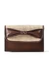 Buy Araani Design Brown Bows Dainty Front Clutch Bag at Aza Fashions Buy_Araani Design_Brown Bows Dainty Front Clutch Bag _at_Aza_Fashions
