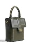 Shop Araani Design Olive Green The Modern Messenger Bag at Aza Fashions Shop_Araani Design_Olive Green The Modern Messenger Bag _at_Aza_Fashions