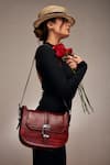 Buy Araani Design Maroon Buckles Victorian Embellished Satchel Bag Online at Aza Fashions Buy_Araani Design_Maroon Buckles Victorian Embellished Satchel Bag _Online_at_Aza_Fashions