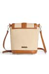 Shop Araani Design Beige Garden Satchel Hand Bag at Aza Fashions Shop_Araani Design_Beige Garden Satchel Hand Bag _at_Aza_Fashions