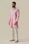 Buy Darzi House Pink Cotton, Jacquard Embroidery, Pearls Petal Court Kurta Set Online at Aza Fashions Buy_Darzi House_Pink Cotton, Jacquard Embroidery, Pearls Petal Court Kurta Set _Online_at_Aza_Fashions