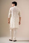 Shop Darzi House Off White Cotton, Chanderi Embroidery, Beads Sky Petal Kurta Set at Aza Fashions Shop_Darzi House_Off White Cotton, Chanderi Embroidery, Beads Sky Petal Kurta Set _at_Aza_Fashions